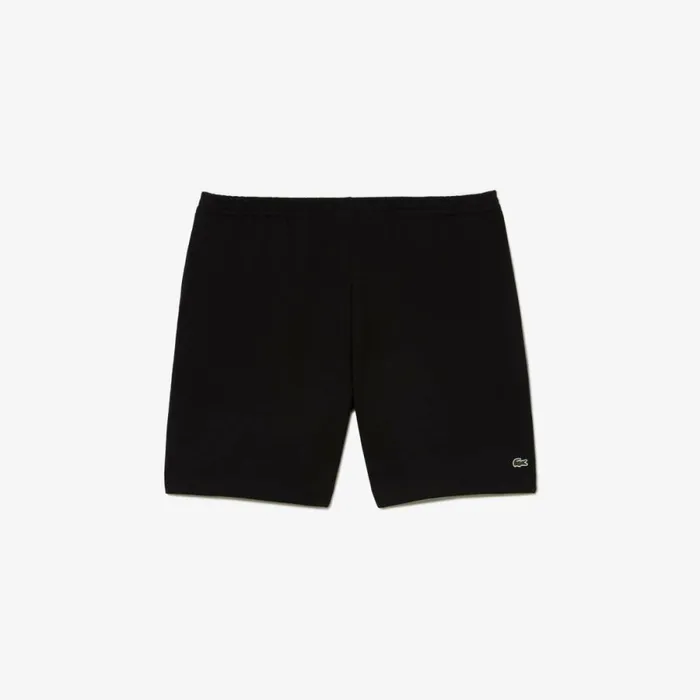 Shorts and Swim Men Lacoste Mens Big Fit Organic Cotton Brushed Fleece Shorts Black 031