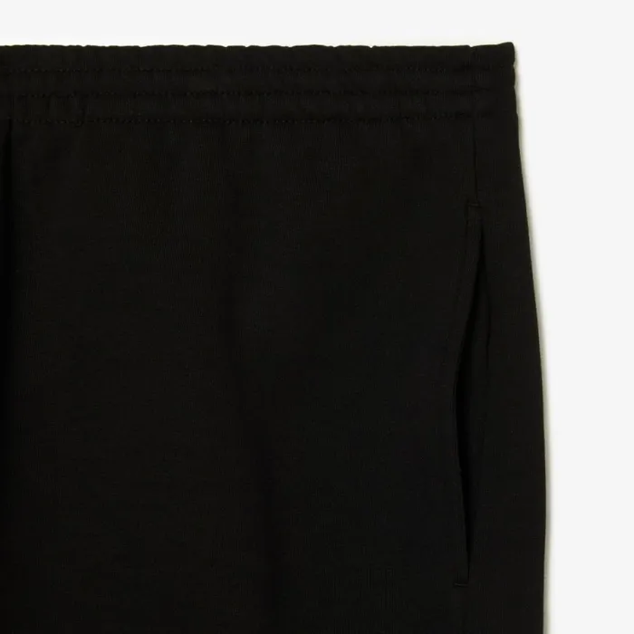 Shorts and Swim Men Lacoste Mens Big Fit Organic Cotton Brushed Fleece Shorts Black 031