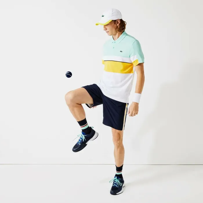 Shorts and Swim Men Lacoste Mens SPORT Contrast Bands Lightweight Shorts Navy Blue Yellow White Apk Shorts and Swim Men Lacoste Mens SPORT Contrast Bands Lightweight Shorts Navy Blue Yellow White Apk