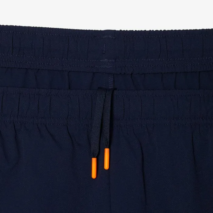 Shorts and Swim Men Lacoste Mens Tennis Shorts Navy Blue Red Orange Xii
