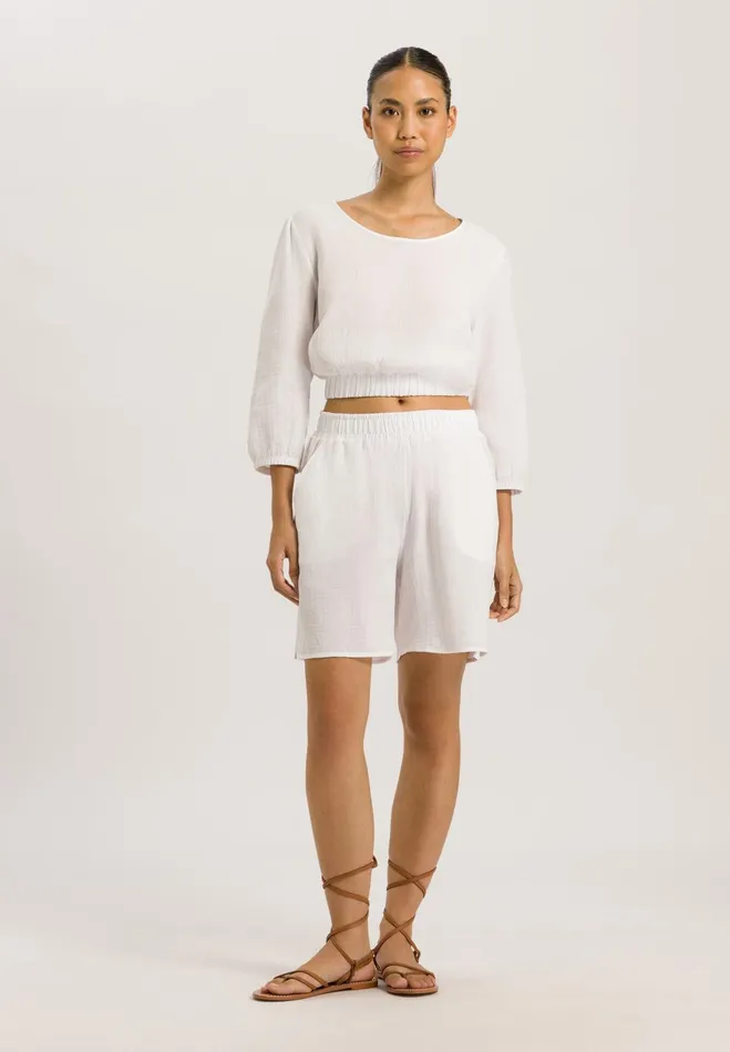 Shorts White Women HANRO Pajama Bottoms