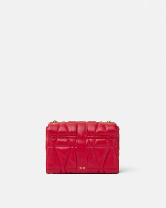 Shoulder and Crossbody Women Versace Kleio Quilted Shoulder Bag Red