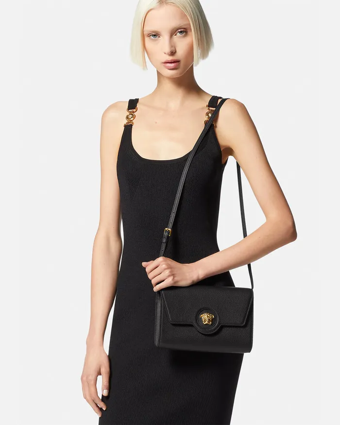 Shoulder and Crossbody Women Versace La Medusa Crossbody Bag Blackgold