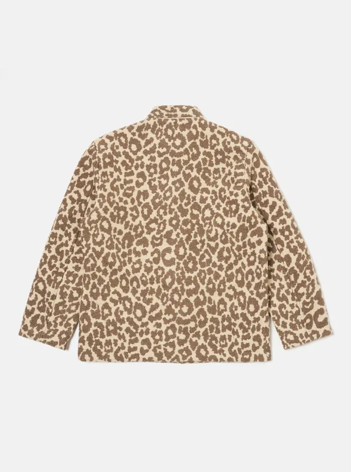 Simple Bakers Jacket In Natural Crazy Leopard Men Universal Works Coats and Outerwear