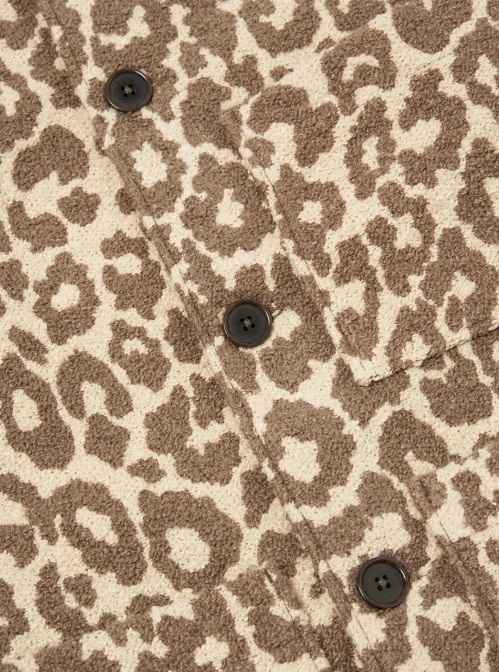 Simple Bakers Jacket In Natural Crazy Leopard Men Universal Works Coats and Outerwear