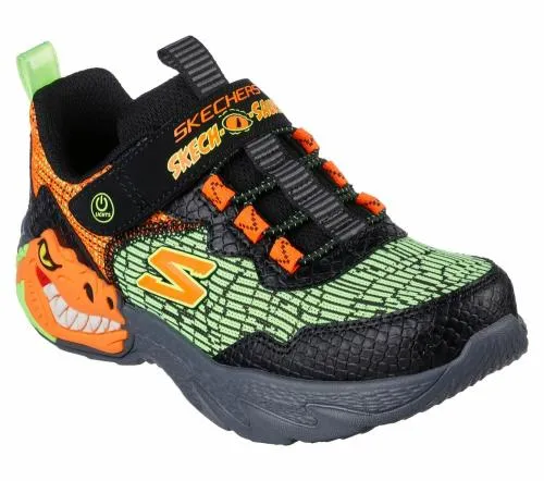 SkechOSaurus 8211 DinoLights Black Orange Kids SKECHERS Big Kids UK Sizes 36