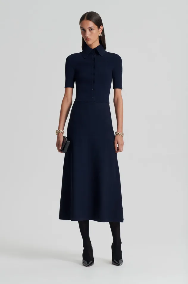 Skirts CREPE KNIT SOFT SKIRT NAVY 8211 Scanlan Theodore Women