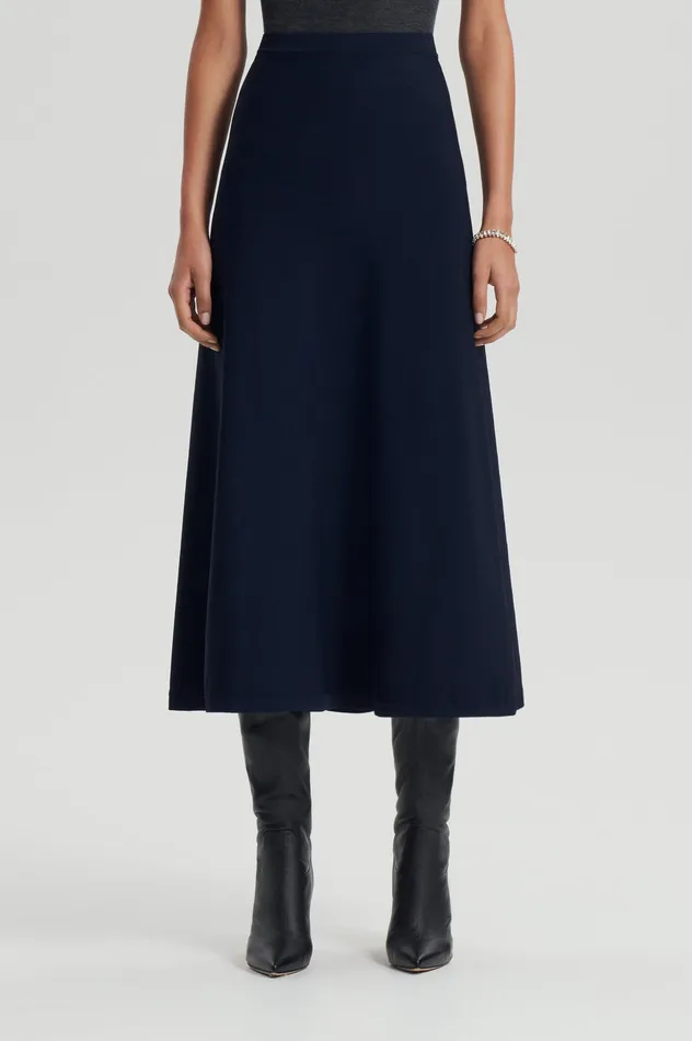 Skirts CREPE KNIT SOFT SKIRT NAVY 8211 Scanlan Theodore Women Skirts CREPE KNIT SOFT SKIRT NAVY 8211 Scanlan Theodore Women