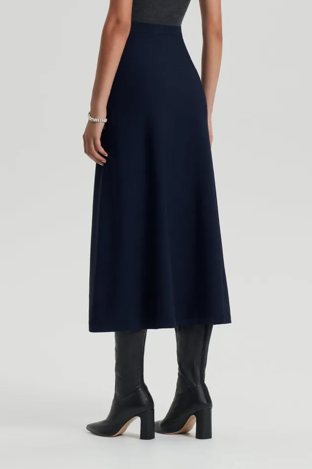 Skirts CREPE KNIT SOFT SKIRT NAVY 8211 Scanlan Theodore Women Skirts CREPE KNIT SOFT SKIRT NAVY 8211 Scanlan Theodore Women