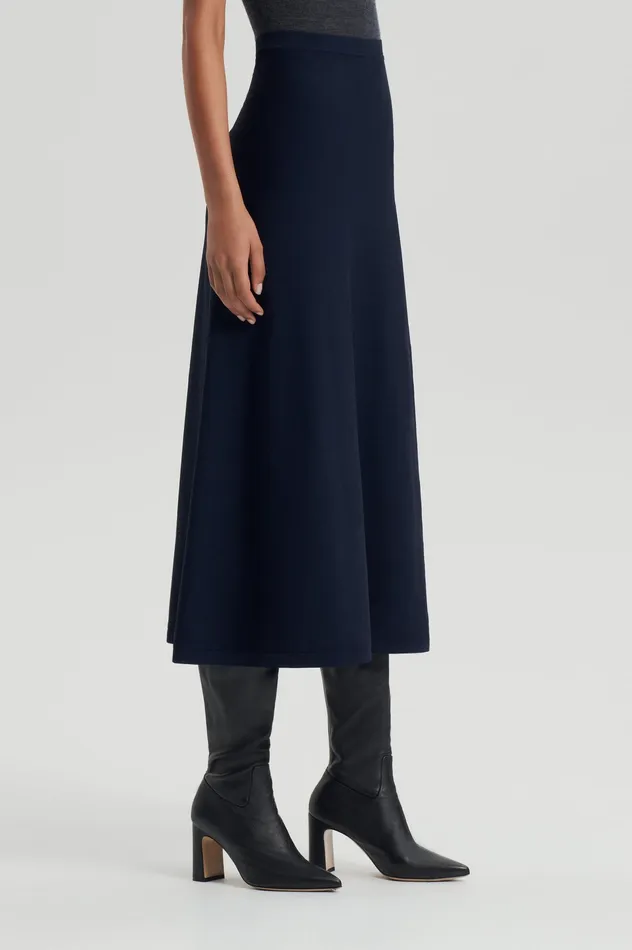 Skirts CREPE KNIT SOFT SKIRT NAVY 8211 Scanlan Theodore Women Skirts CREPE KNIT SOFT SKIRT NAVY 8211 Scanlan Theodore Women