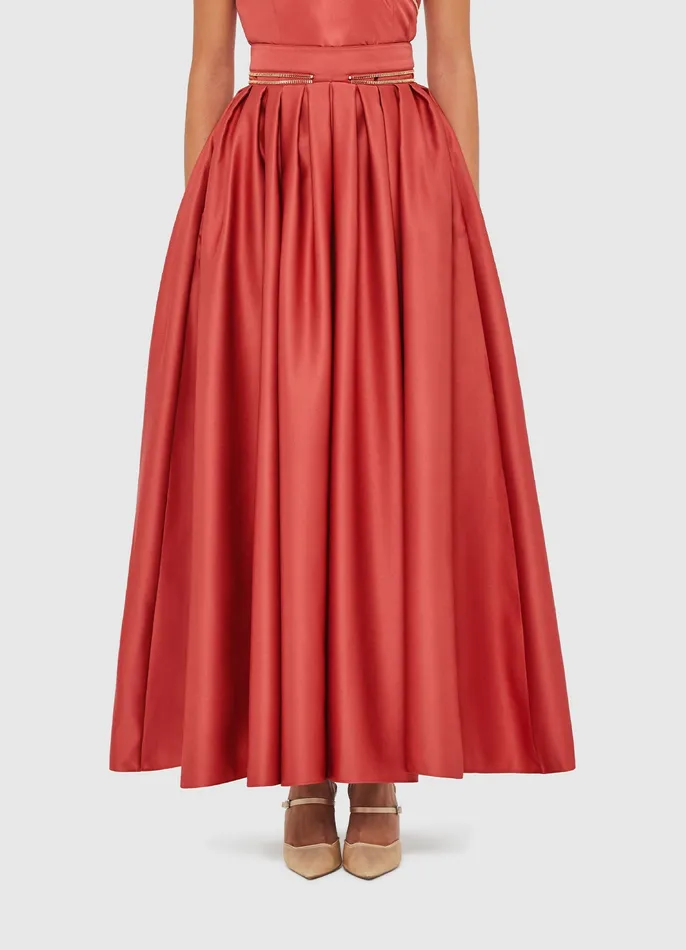 Skirts Ember Maxi Skirt 8211 Mulberry 8211 LEO LIN Women