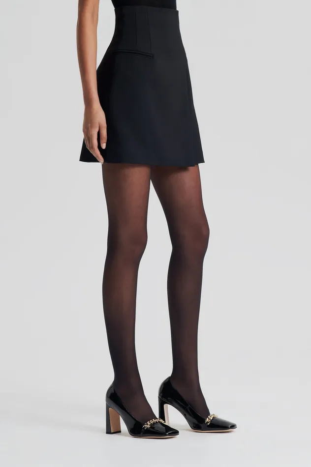 Skirts TAILORED WRAP SKIRT BLACK Scanlan Theodore Women Skirts TAILORED WRAP SKIRT BLACK Scanlan Theodore Women