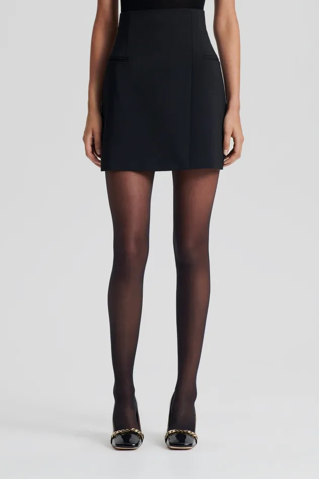 Skirts TAILORED WRAP SKIRT BLACK Scanlan Theodore Women Skirts TAILORED WRAP SKIRT BLACK Scanlan Theodore Women