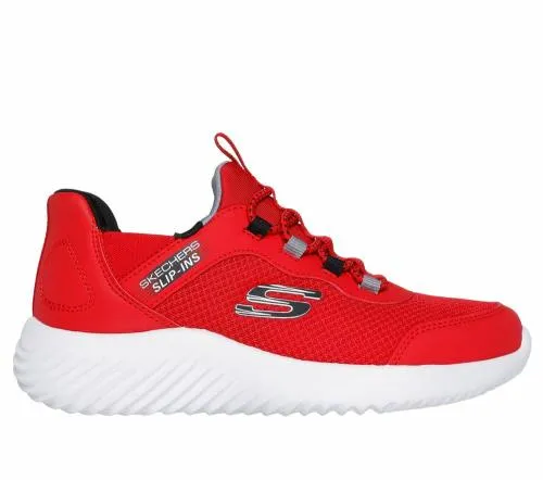 Slipins Bounder 8211 BriskBurst Red Black Kids SKECHERS Kids UK Sizes 9525