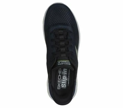 Slipins GO WALK Flex 8211 New World Navy Lime Men SKECHERS Lace Up