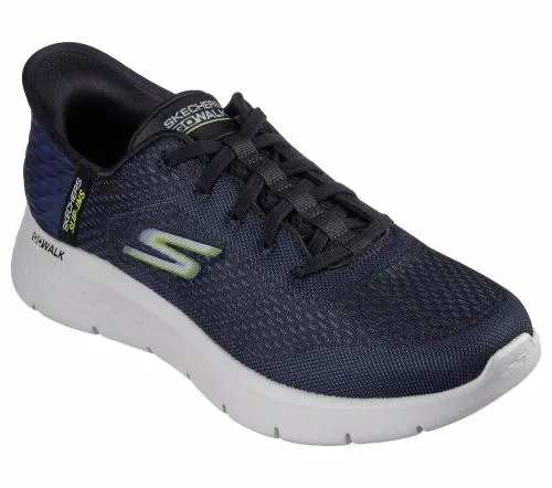 Slipins GO WALK Flex 8211 New World Navy Lime Men SKECHERS Lace Up