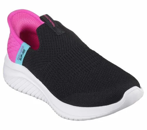 SlipIns Ultra Flex 30 8211 Fresh Time Black Pink Kids SKECHERS Big Kids UK Sizes 36
