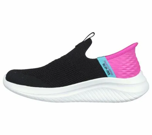 SlipIns Ultra Flex 30 8211 Fresh Time Black Pink Kids SKECHERS Big Kids UK Sizes 36