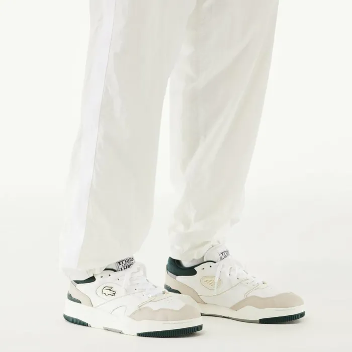 Sneakers Men Lacoste Mens Lineshot Eyelet Upper Sneakers Whitedark Green 1r5