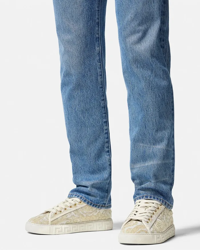 Sneakers Men Versace Barocco Greca Sneakers Beigeprint