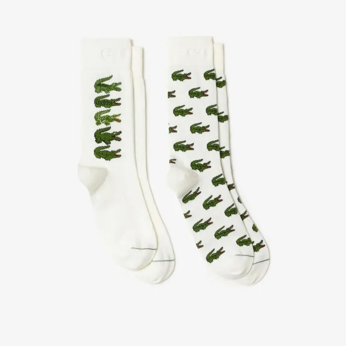 Socks MenWomen Lacoste Unisex 2Pack Cotton Socks White 70v