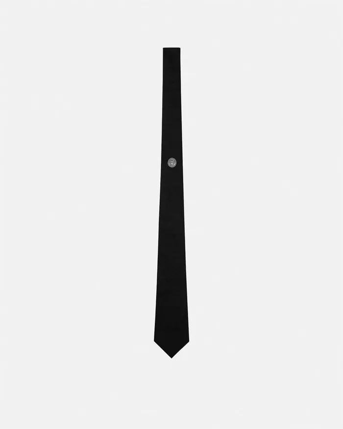Soft Accessories Men Versace Medusa Silk Tie Black