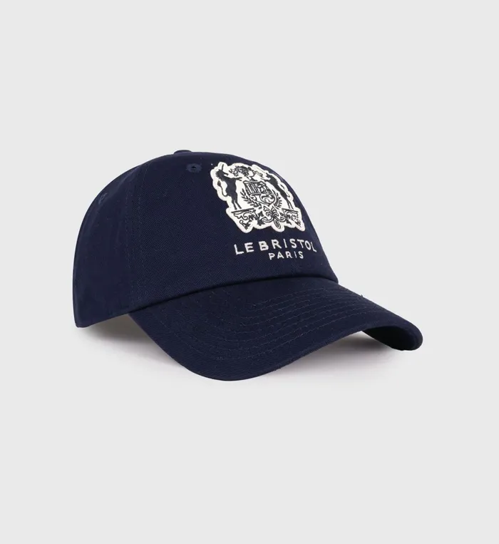 Sporty and Rich Hats Women Bristol Crest Hat 8211 NavyCream