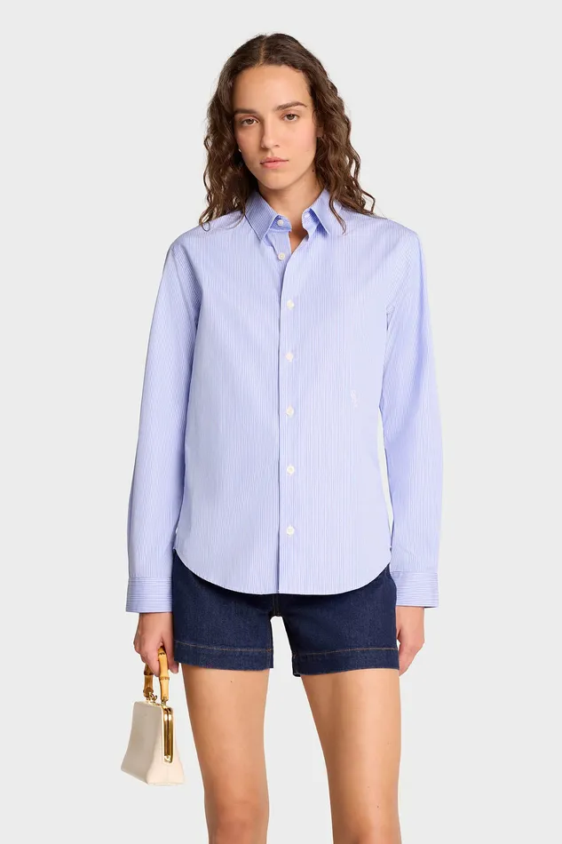 Sporty and Rich Shirting Women SRC Shirt 8211 BlueWhite Striped