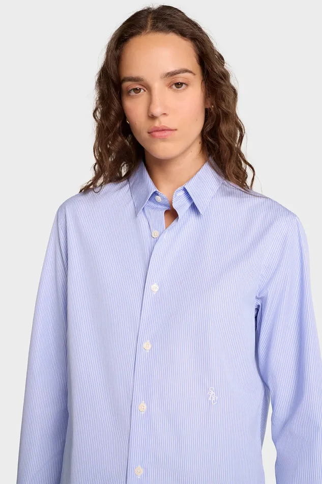 Sporty and Rich Shirting Women SRC Shirt 8211 BlueWhite Striped