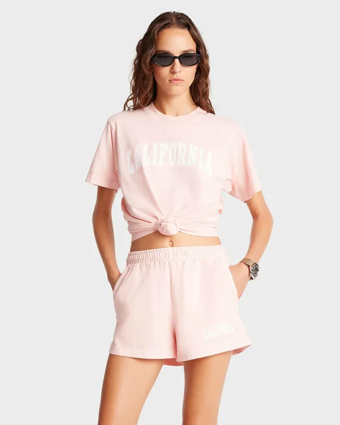 Sporty and Rich Shorts Women California Disco Short 8211 BalletWhite