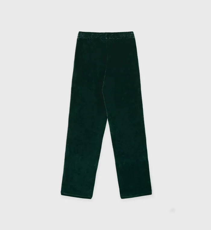 Sporty and Rich Sweatpants Women SR Sport Velour Track Pant 8211 Forest