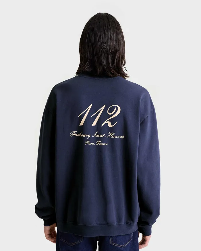 Sporty and Rich Sweatshirts Women Faubourg Crewneck 8211 NavyCream
