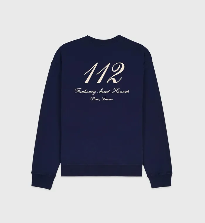 Sporty and Rich Sweatshirts Women Faubourg Crewneck 8211 NavyCream