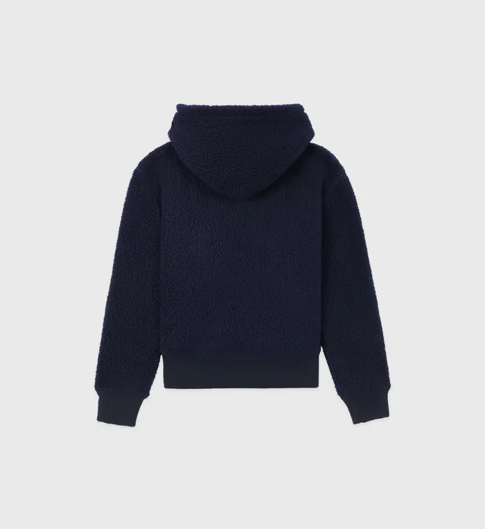 Sporty and Rich Sweatshirts Women Sherpa Health Hoodie 8211 Navy
