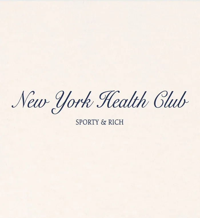 Sporty and Rich TShirts and Tops Women NY Health Club TShirt 8211 CreamNavy