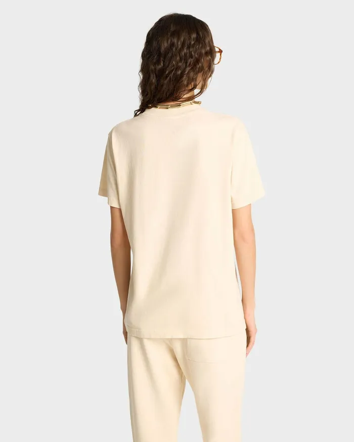 Sporty and Rich TShirts and Tops Women NY Health Club TShirt 8211 CreamNavy