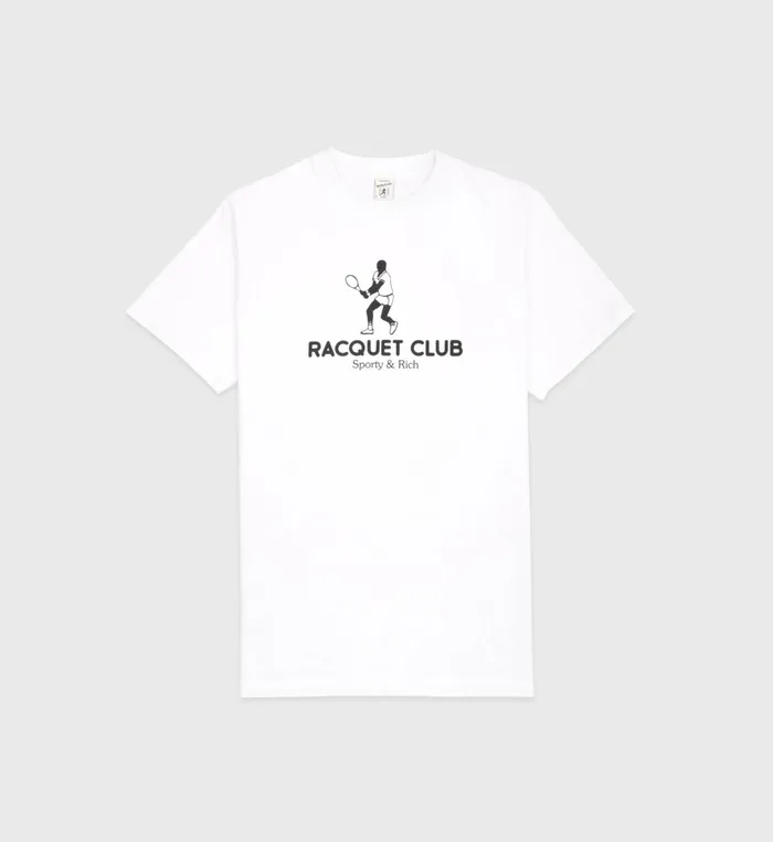 Sporty and Rich TShirts and Tops Women Racquet Club TShirt 8211 White