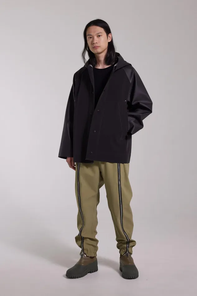 Stutterheim Bergamo Hooded Jacket Black Men Raincoats