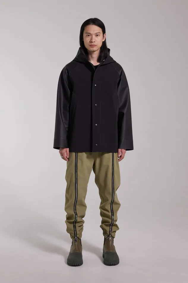 Stutterheim Bergamo Hooded Jacket Black Men Raincoats