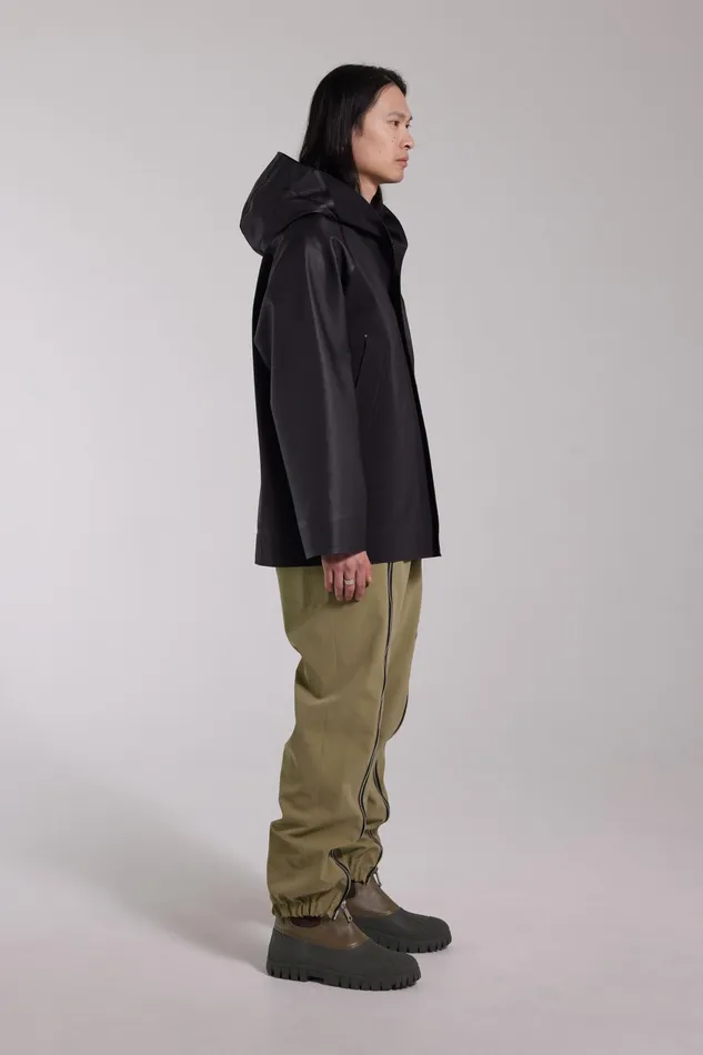 Stutterheim Bergamo Hooded Jacket Black Men Raincoats