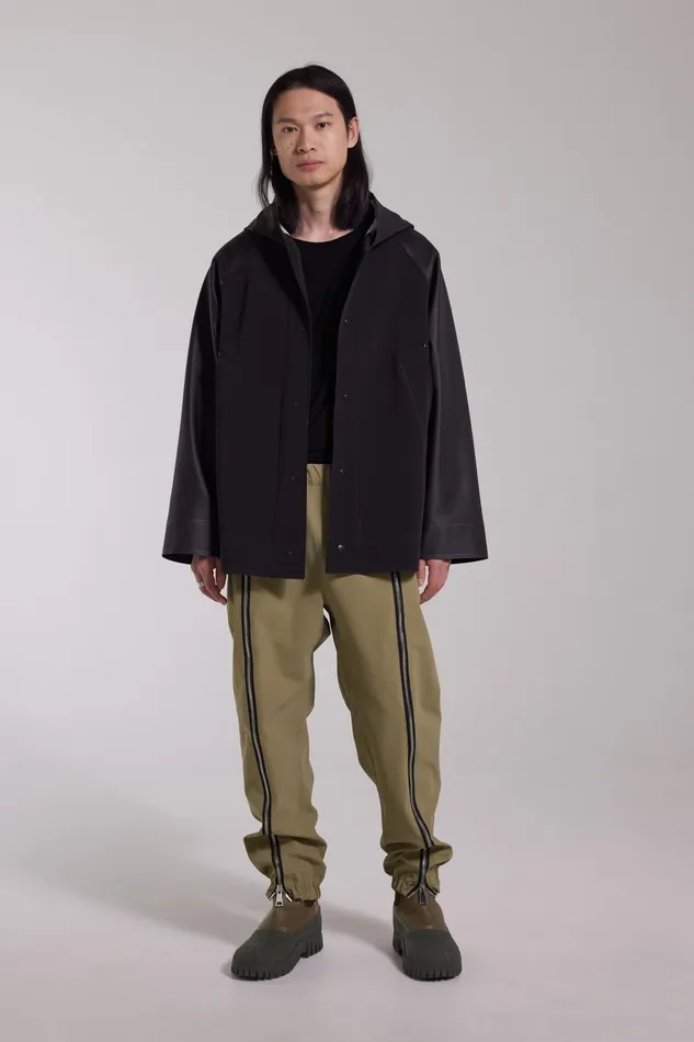 Stutterheim Bergamo Hooded Jacket Black Men Raincoats