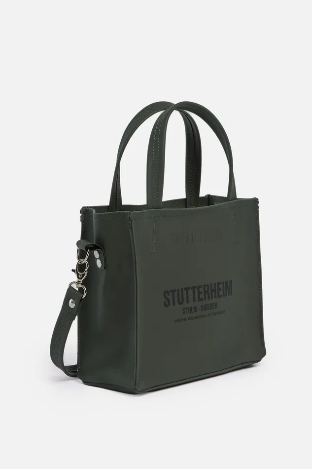 Stutterheim Biblio Bag Green Women Handbags