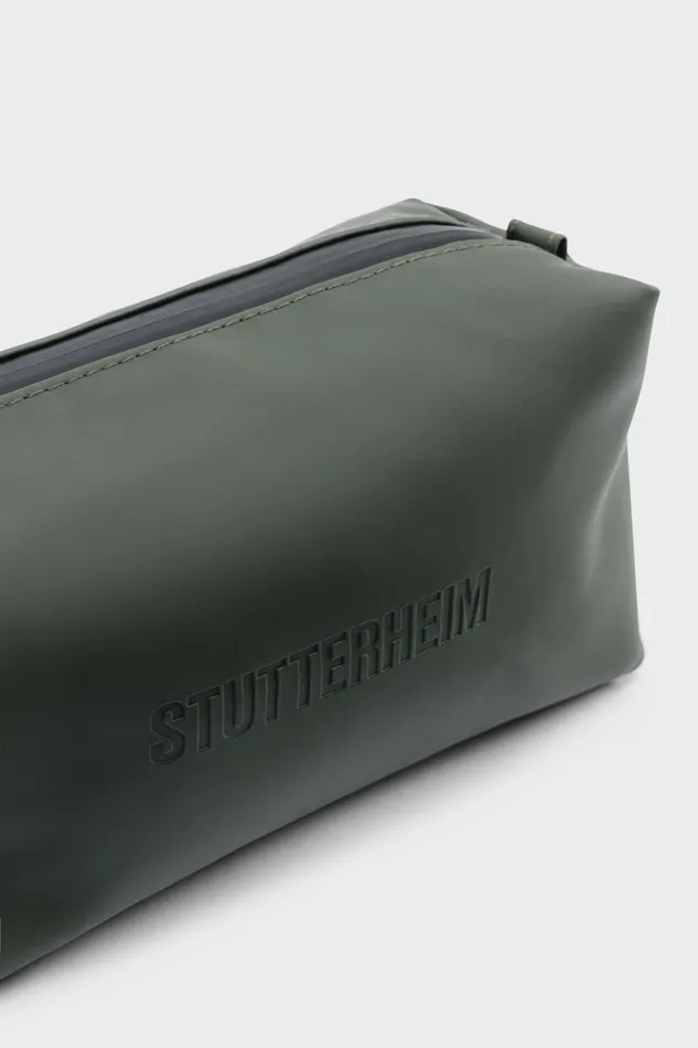 Stutterheim Container Small Wash Bag Green Women Wash Bags