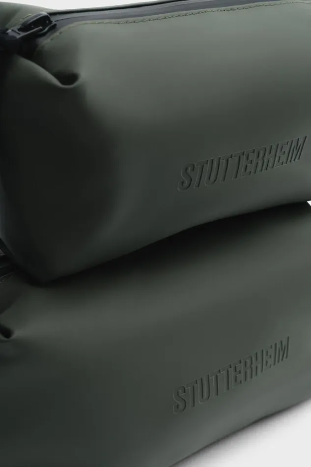 Stutterheim Container Small Wash Bag Green Women Wash Bags