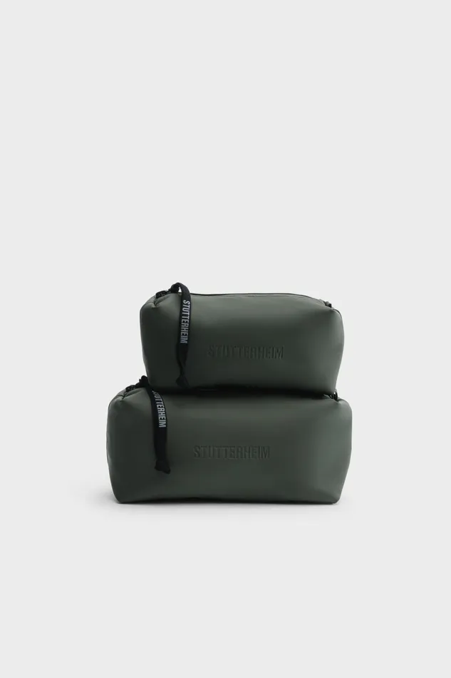 Stutterheim Container Small Wash Bag Green Women Wash Bags