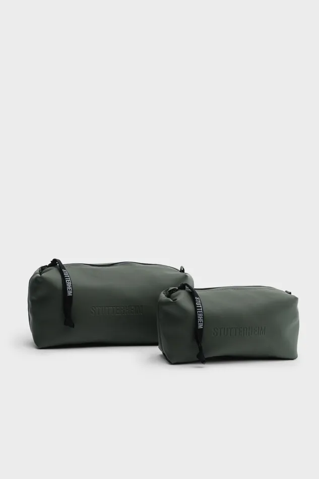 Stutterheim Container Small Wash Bag Green Women Wash Bags