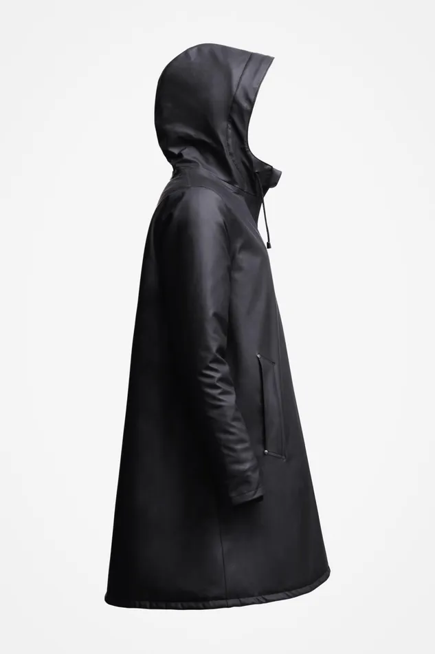 Stutterheim Mosebacke Winter Jacket Black Women Raincoats