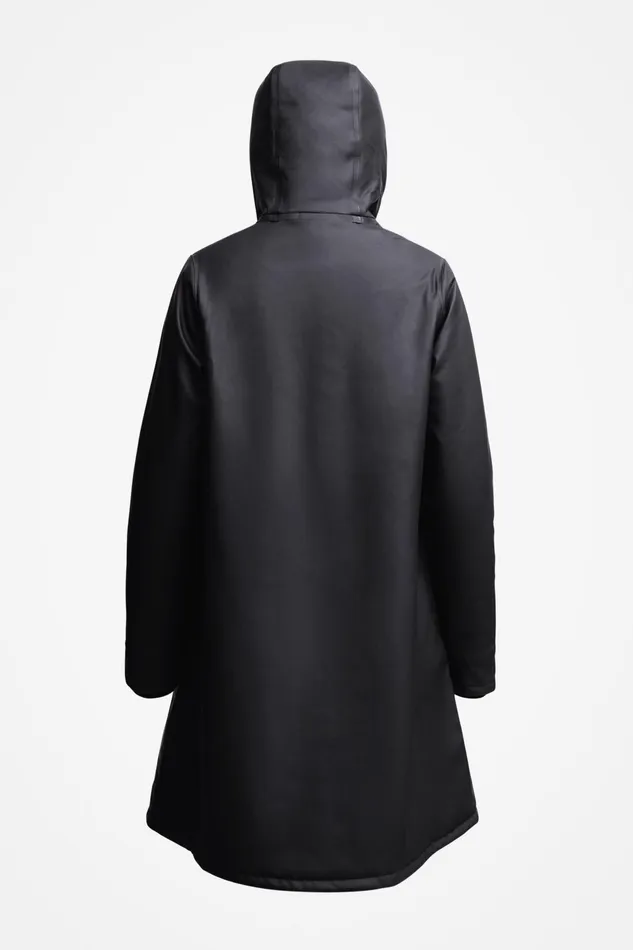 Stutterheim Mosebacke Winter Jacket Black Women Raincoats