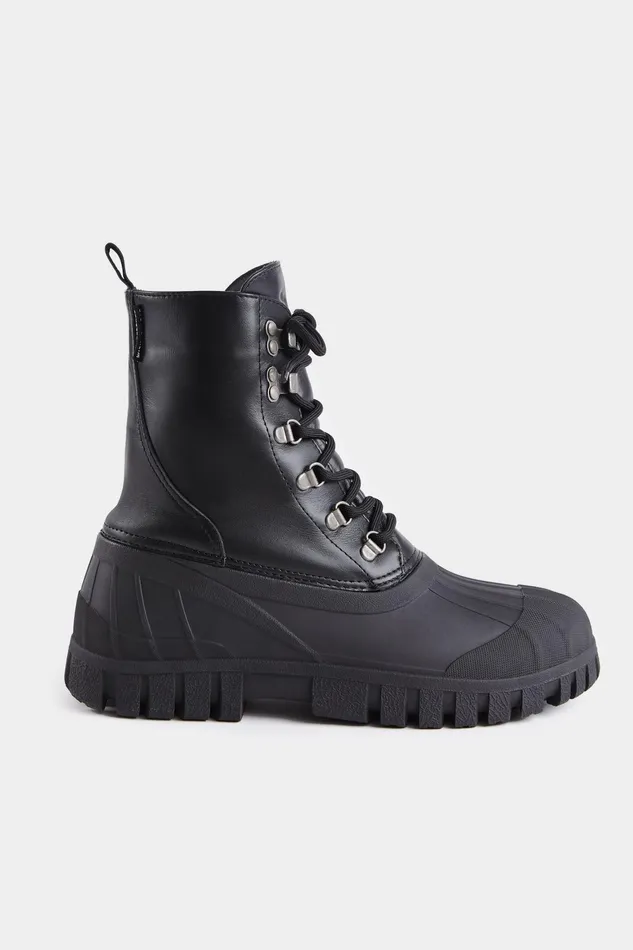 Stutterheim Patrol Boot Leather Black Women Leather Boots