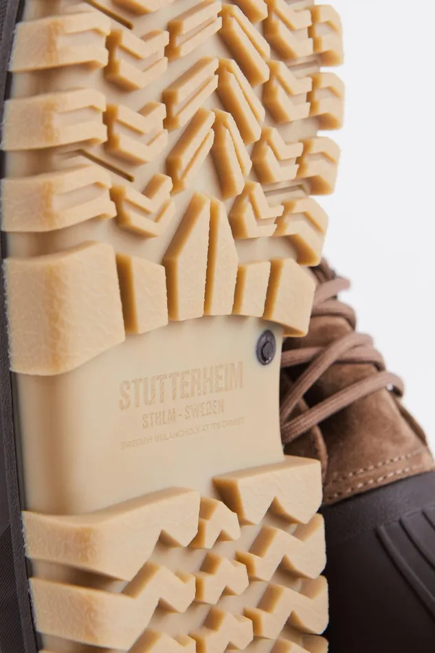 Stutterheim Patrol Boot Suede Tobacco Women Suede Boots
